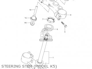 STEERING STEM (MODEL K5) - RM125 2004 (K4) USA (E03)