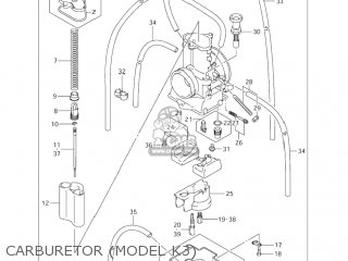 CARBURETOR (MODEL K3) - RM125 2005 (K5) USA (E03)