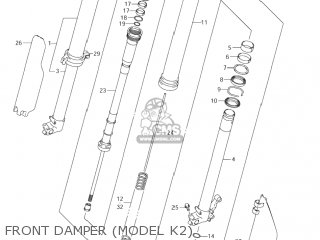 FRONT DAMPER (MODEL K2) - RM125 2005 (K5) USA (E03)