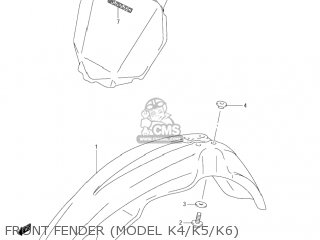 FRONT FENDER (MODEL K4/K5/K6) - RM125 2005 (K5) USA (E03)