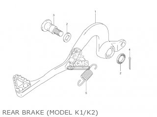 REAR BRAKE (MODEL K1/K2) - RM125 2005 (K5) USA (E03)