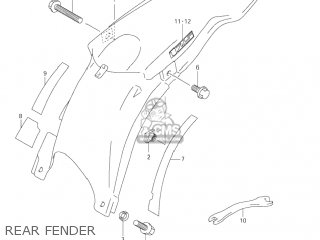 REAR FENDER - RM125 2005 (K5) USA (E03)