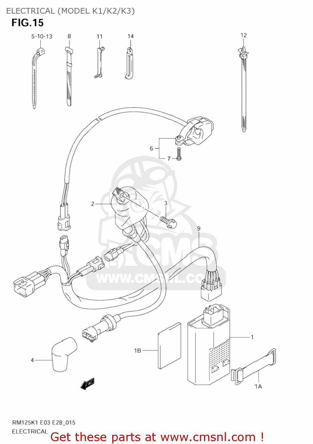 ELECTRICAL (MODEL K1/K2/K3) RM125 2006 (K6) USA (E03)