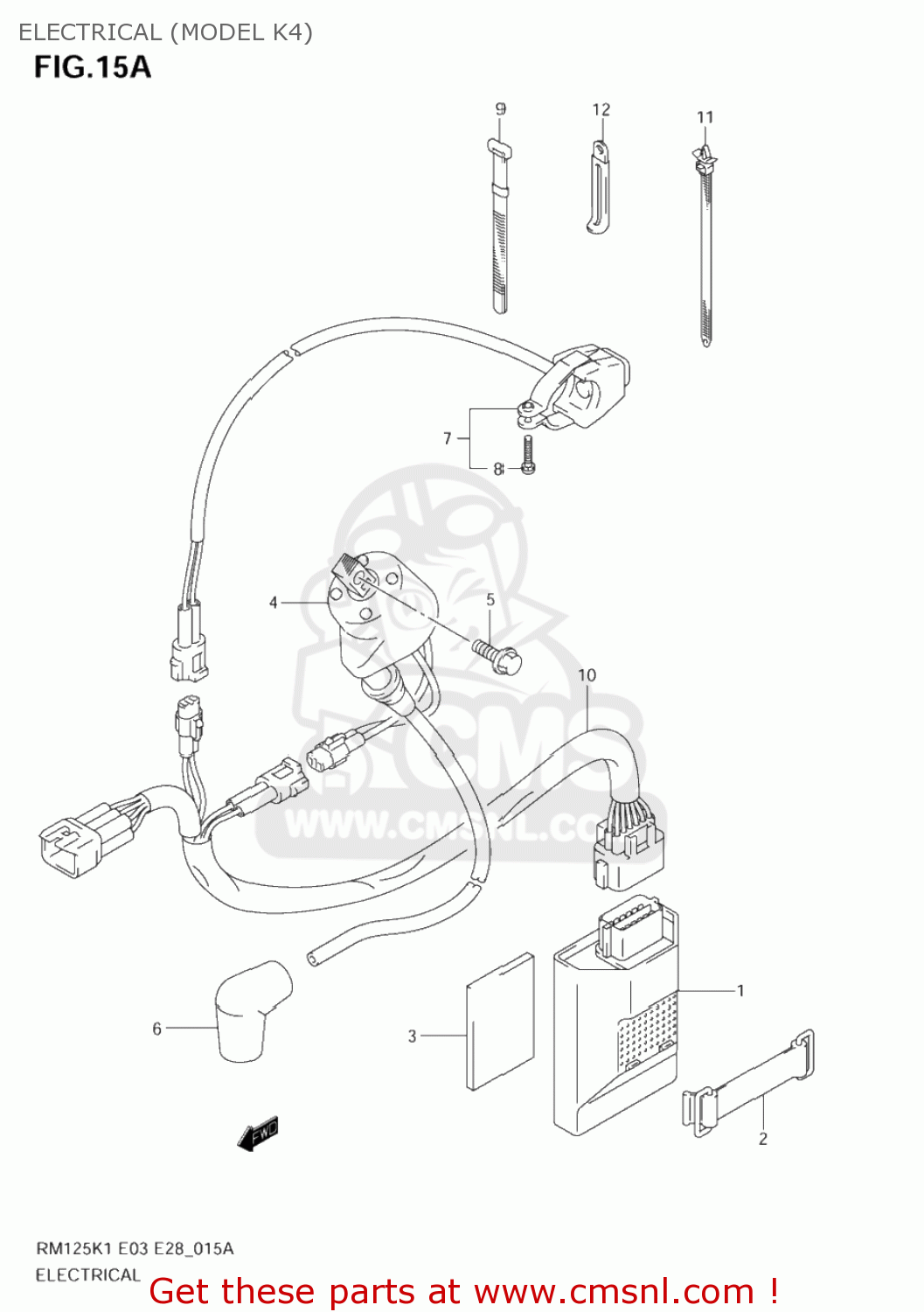 ELECTRICAL (MODEL K4) RM125 2006 (K6) USA (E03)