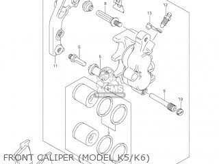 FRONT CALIPER (MODEL K5/K6) - RM125 2006 (K6) USA (E03)