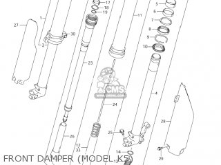 FRONT DAMPER (MODEL K5) - RM125 2006 (K6) USA (E03)