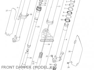 FRONT DAMPER (MODEL K6) - RM125 2006 (K6) USA (E03)