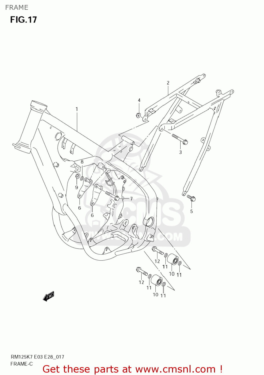FRAME RM125 2007 (K7) USA (E03)