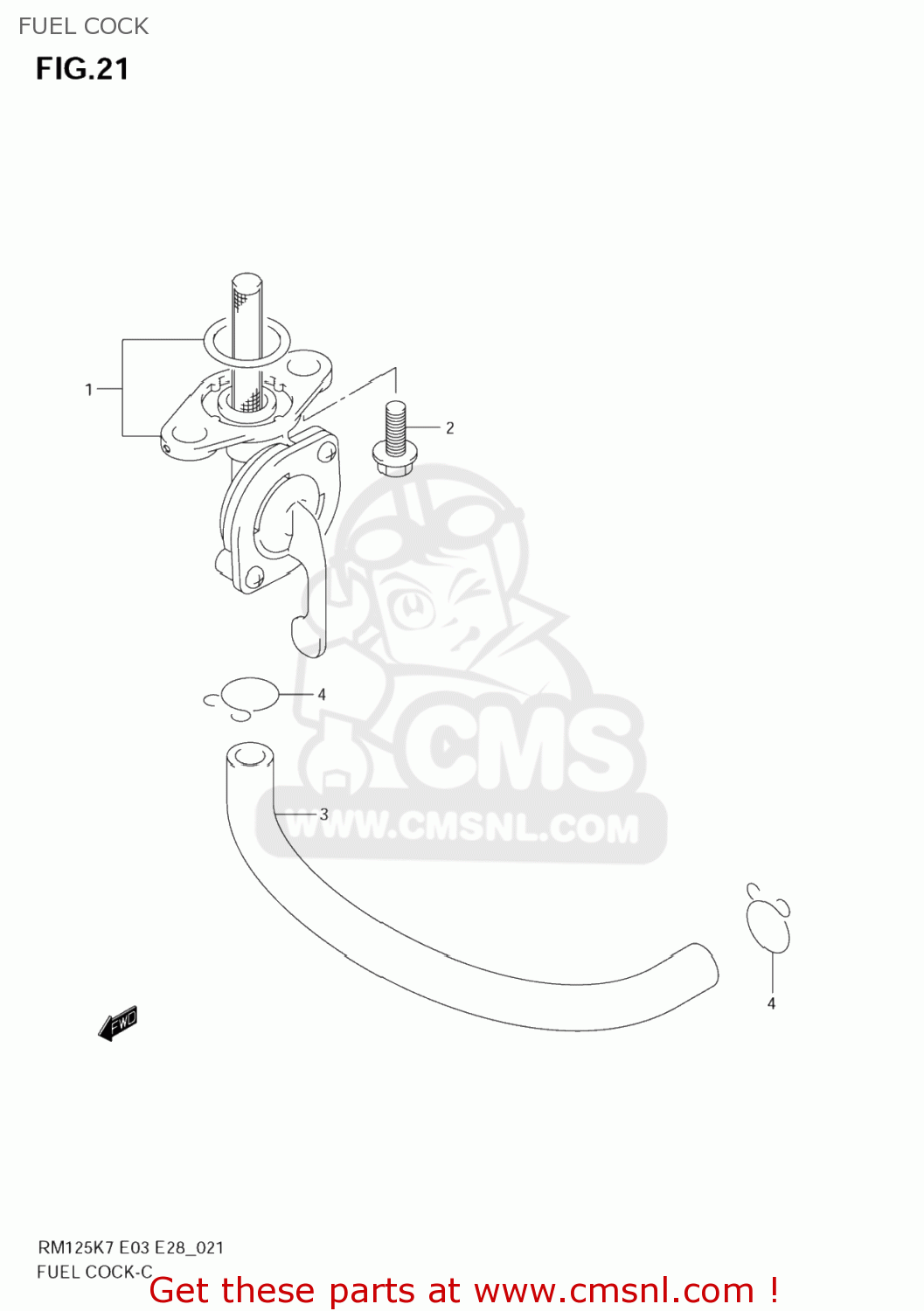 FUEL COCK RM125 2007 (K7) USA (E03)