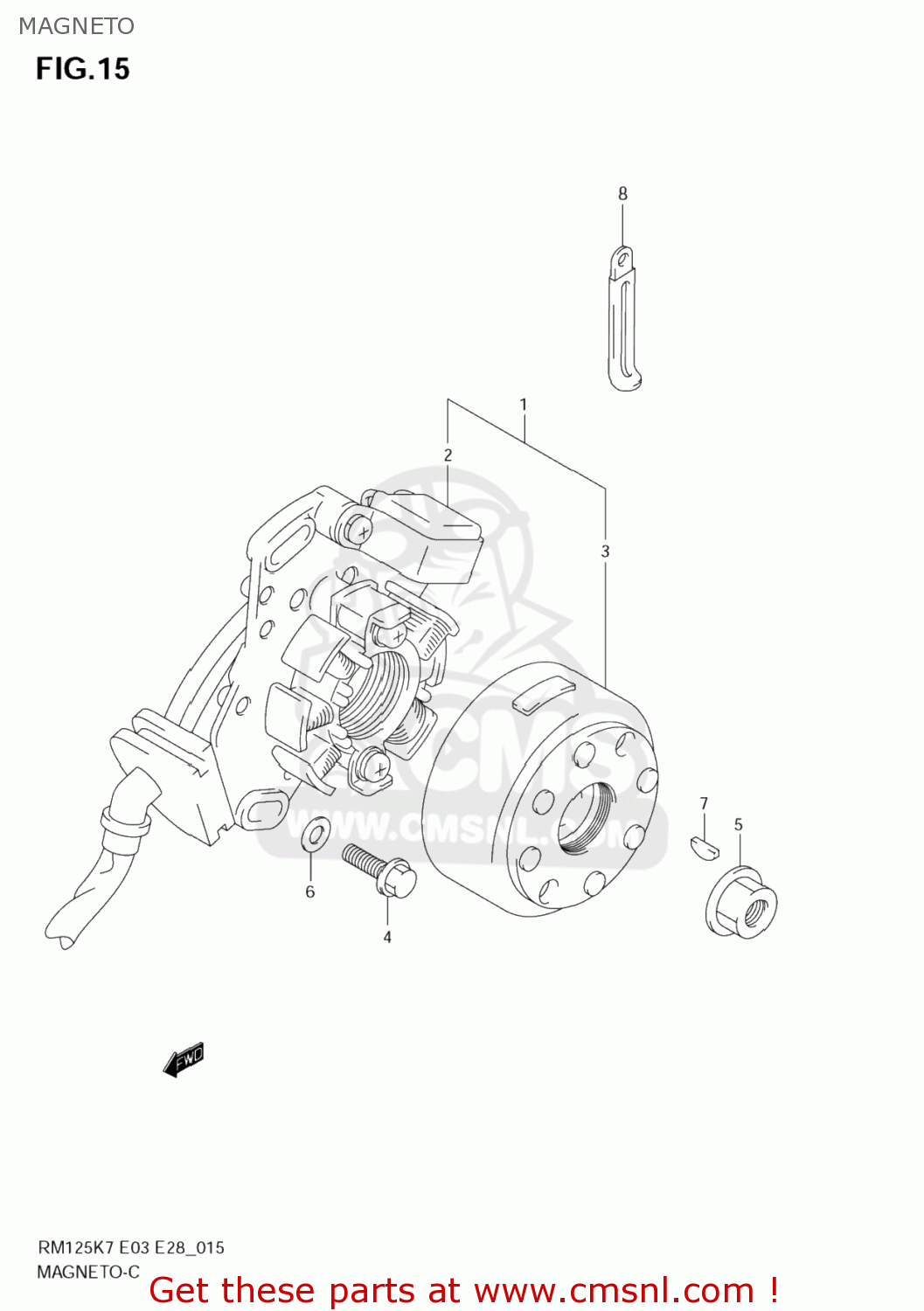 MAGNETO RM125 2007 (K7) USA (E03)
