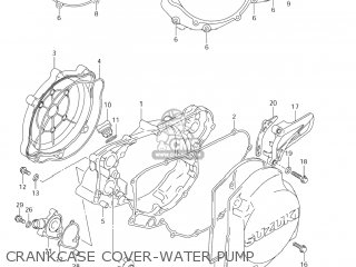 CRANKCASE COVER-WATER PUMP - RM125 2007 (K7) USA (E03)