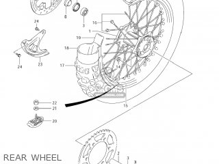 REAR WHEEL - RM125 2007 (K7) USA (E03)