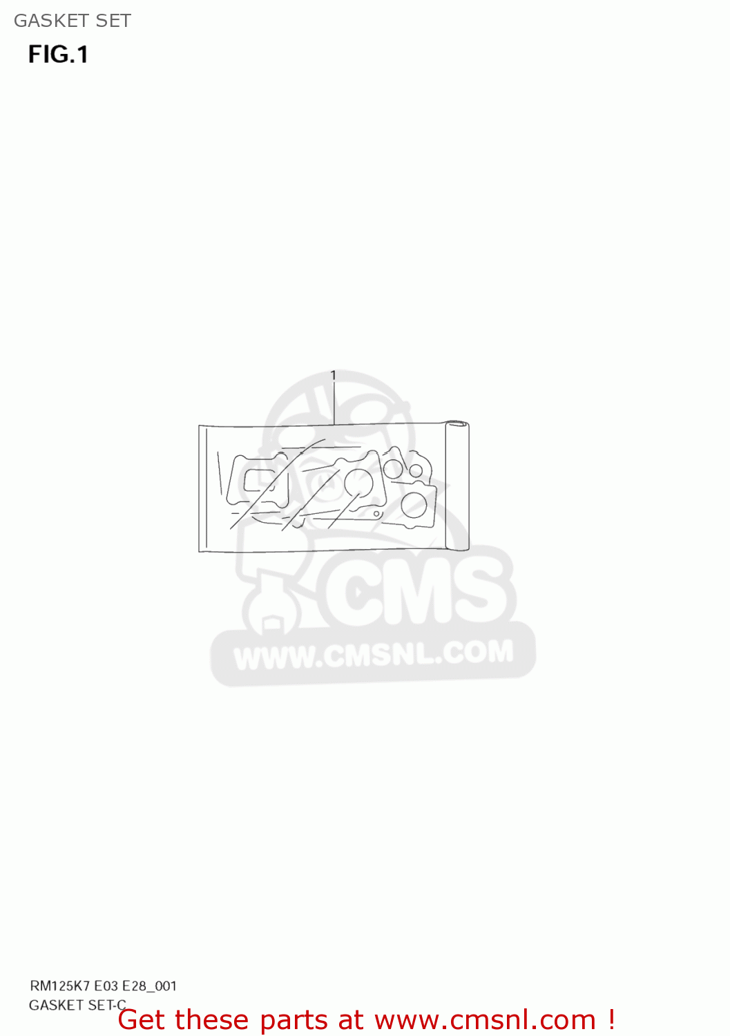 GASKET SET RM125 2008 (K8) USA (E03)