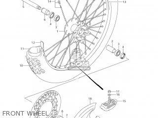 FRONT WHEEL - RM125 2008 (K8) USA (E03)