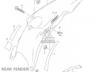 REAR FENDER - RM125 2008 (K8) USA (E03)
