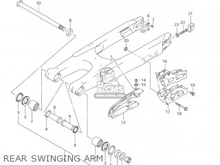 REAR SWINGING ARM - RM125 2008 (K8) USA (E03)