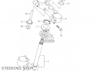 STEERING STEM - RM125 2008 (K8) USA (E03)