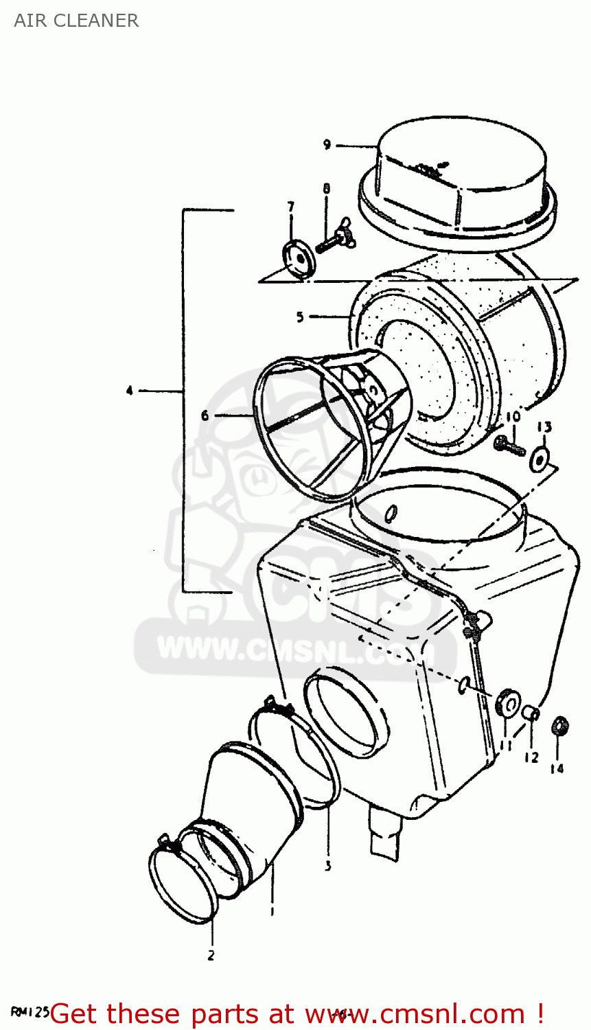 AIR CLEANER RM125 RM125 1979 1980 (N T)