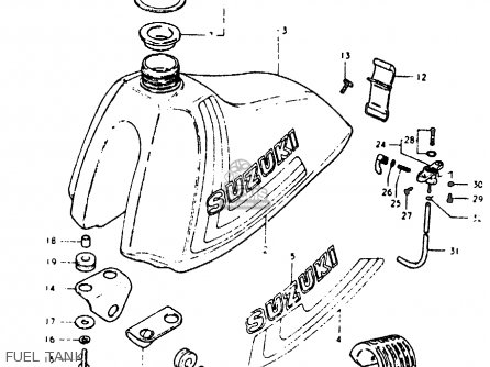 FUEL TANK - RM125 RM125 1979 1980 (N T)