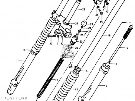 FRONT FORK - RM125 RM125 1979 1980 (N T)