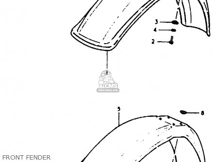 FRONT FENDER - RM125 RM125 1979 1980 (N T)