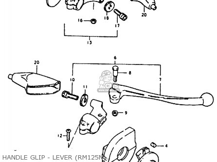 HANDLE GLIP - LEVER (RM125N) - RM125 RM125 1979 1980 (N T)