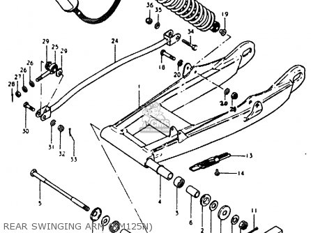 REAR SWINGING ARM (RM125N) - RM125 RM125 1979 1980 (N T)