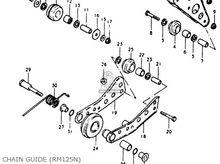 CHAIN GUIDE (RM125N) - RM125 RM125 1979 1980 (N T)