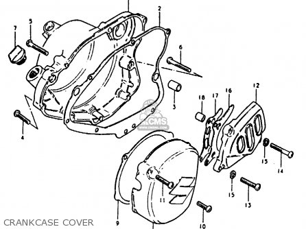 CRANKCASE COVER - RM125 RM125 1979 1980 (N T)