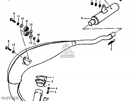 MUFFLER - RM125 RM125 1979 1980 (N T)