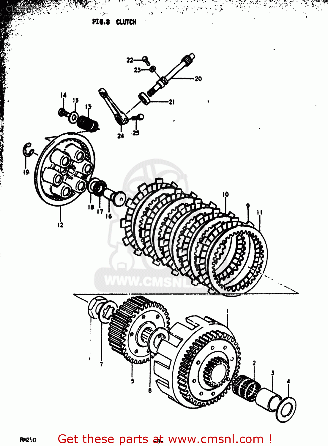 CLUTCH RM250 1976 (A) USA (E03)
