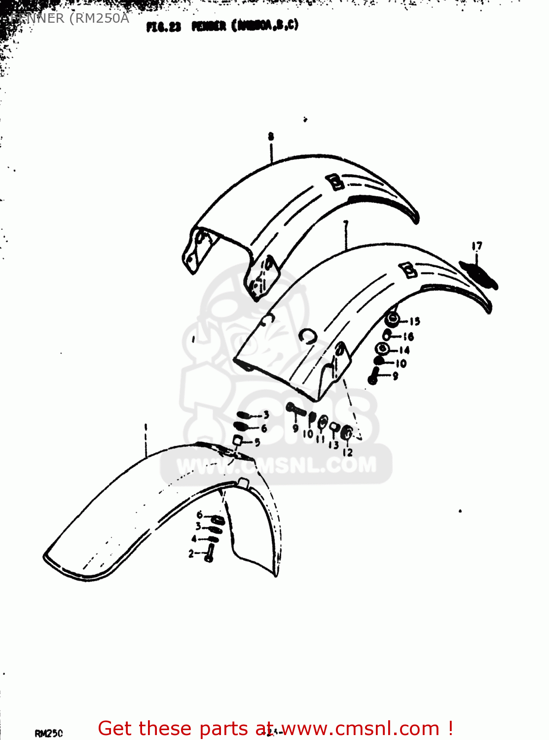 FENNER (RM250A RM250 1976 (A) USA (E03)