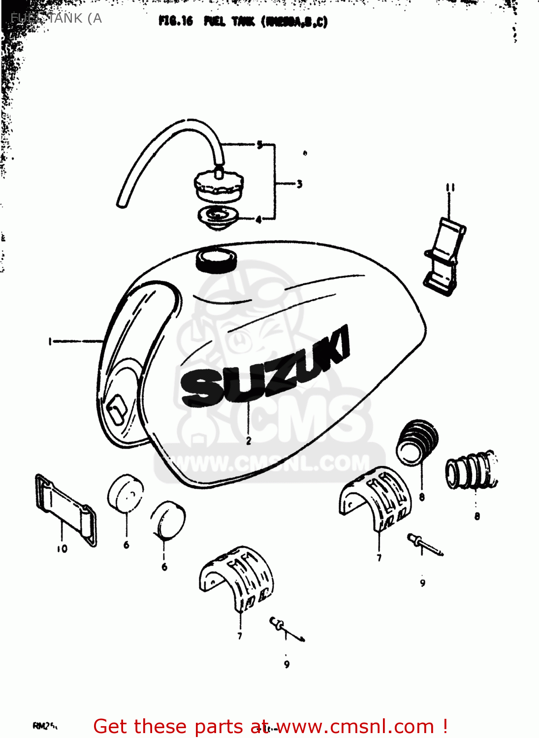 FUEL TANK (A RM250 1976 (A) USA (E03)