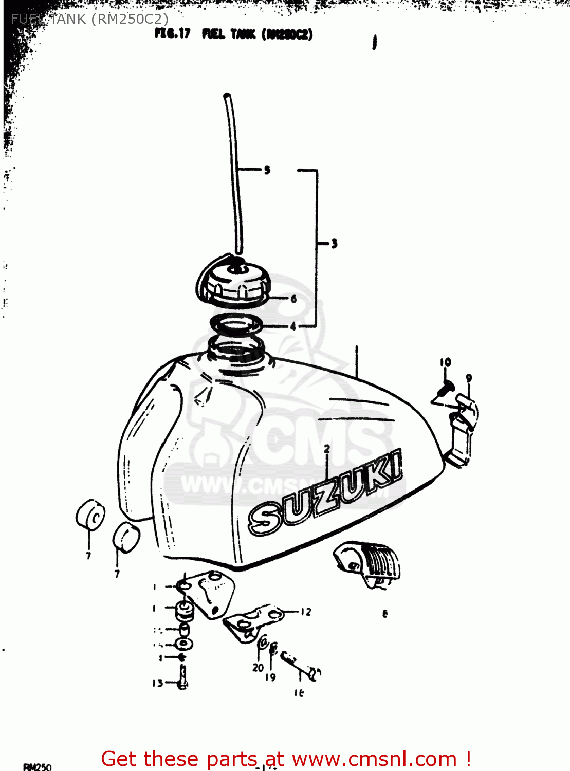FUEL TANK (RM250C2) RM250 1976 (A) USA (E03)