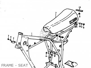 FRAME - SEAT - RM250 1976 (A) USA (E03)
