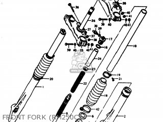 FRONT FORK (RM250C) - RM250 1976 (A) USA (E03)