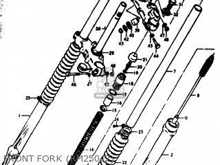 FRONT FORK (RM250c2) - RM250 1976 (A) USA (E03)
