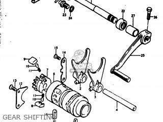 GEAR SHIFTING - RM250 1976 (A) USA (E03)