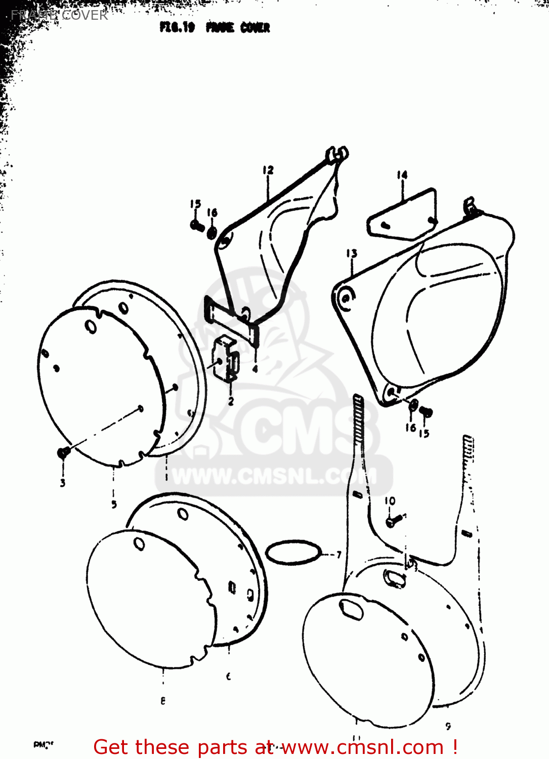 FRAME COVER RM250 1977 (B) USA (E03)