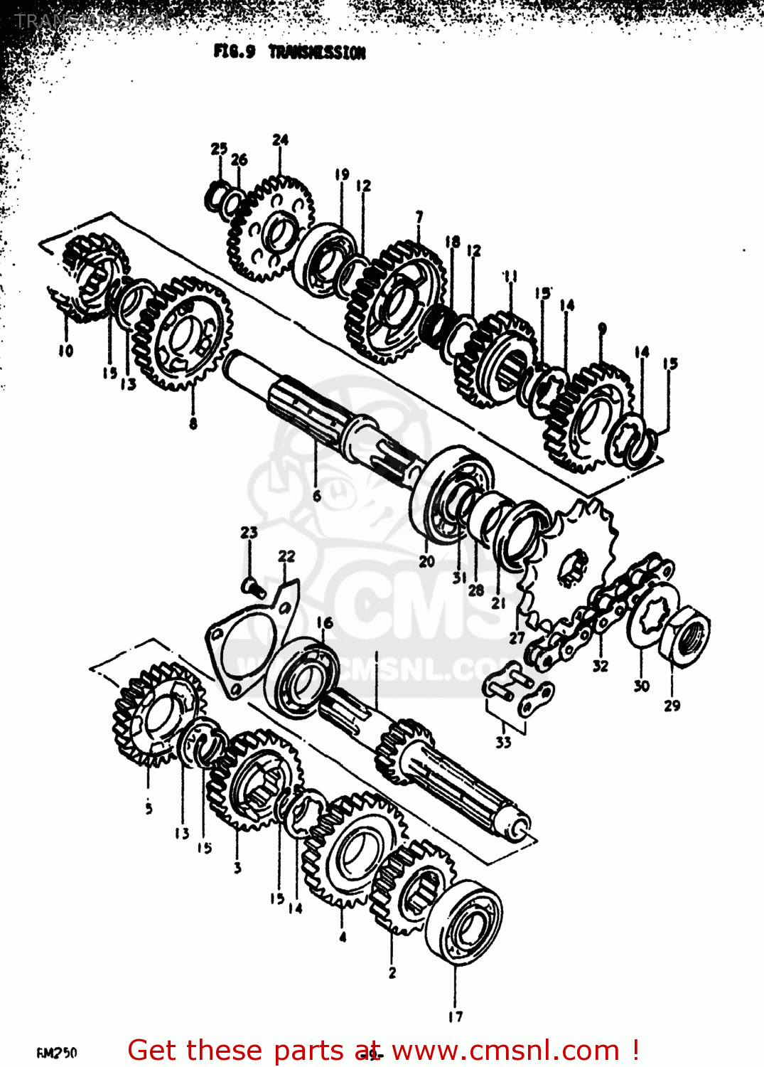 TRANSMISSION RM250 1977 (B) USA (E03)