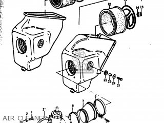 AIR CLEANER - RM250 1977 (B) USA (E03)