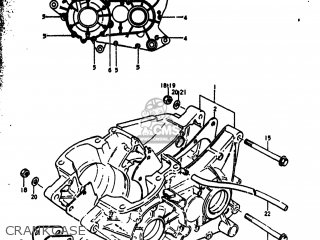 CRANKCASE - RM250 1977 (B) USA (E03)