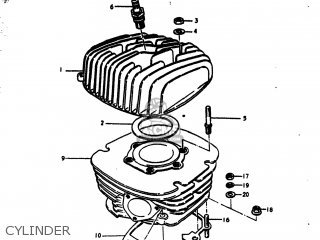 CYLINDER - RM250 1977 (B) USA (E03)