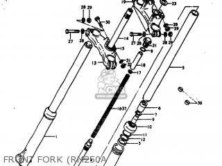 FRONT FORK (RM250A - RM250 1977 (B) USA (E03)