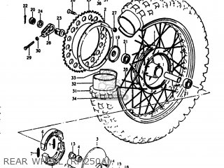 REAR WHEEL (RM250A) - RM250 1977 (B) USA (E03)