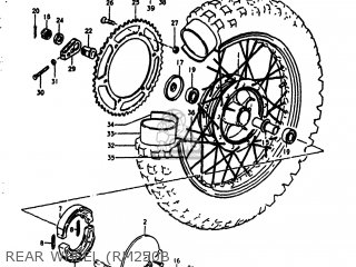 REAR WHEEL (RM250B - RM250 1977 (B) USA (E03)