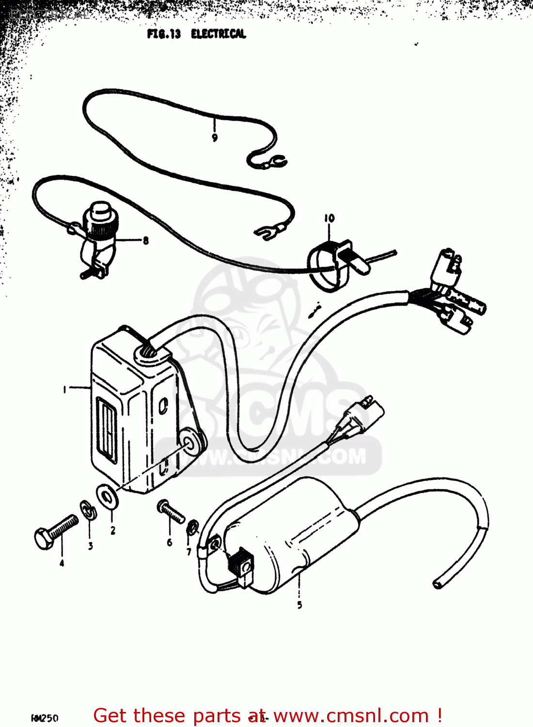 Suzuki RM250 1978 (C) USA (E03) ELECTRICAL - buy original ELECTRICAL ...