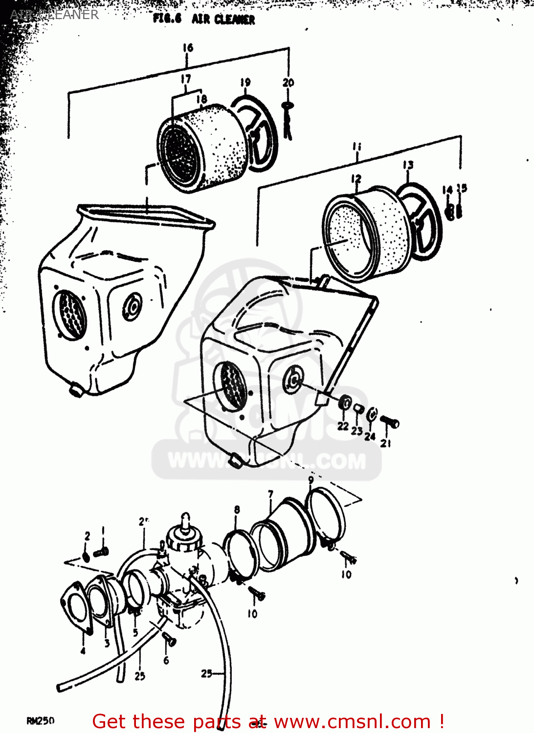 AIR CLEANER RM250 1978 (C) USA (E03)