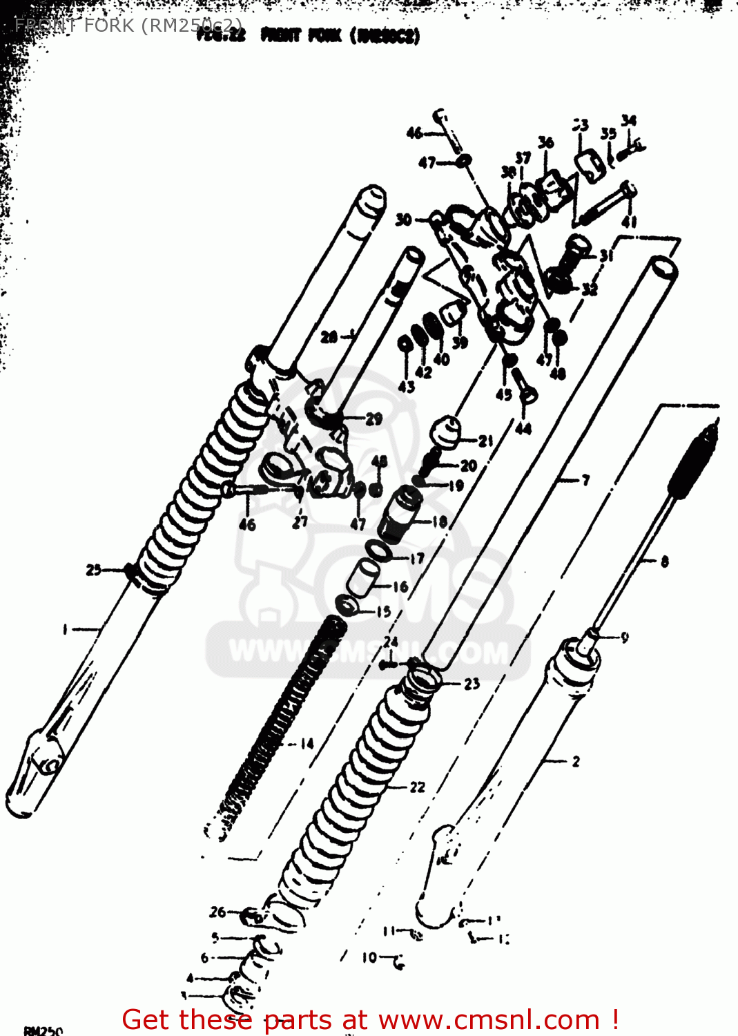 FRONT FORK (RM250c2) RM250 1978 (C) USA (E03)