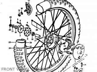 FRONT WHEEL (RM250C - RM250 1978 (C) USA (E03)